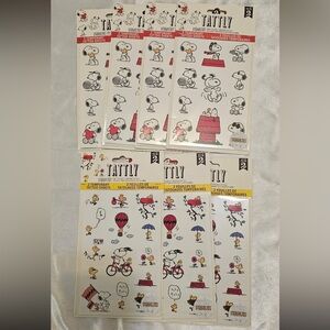 31 Tattly Temporary Tattoo Sheet Packs ( Peanuts and Cats)